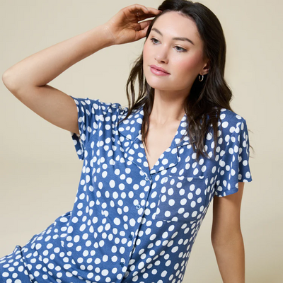 Aria Slim Notch Collar Capri PJ Set