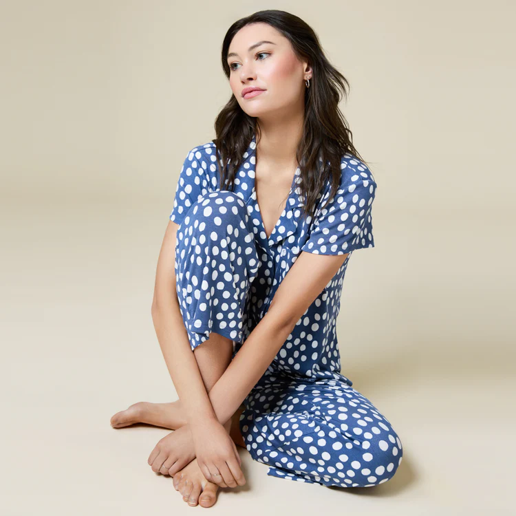 Aria Slim Notch Collar Capri PJ Set