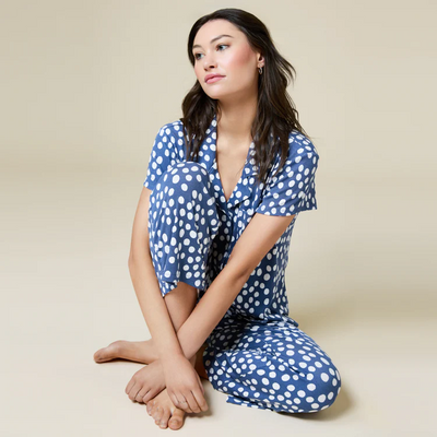Aria Slim Notch Collar Capri PJ Set