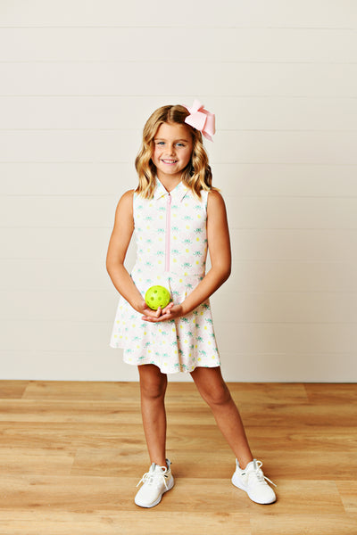 Tennis Racquet Collared Tennis Dress