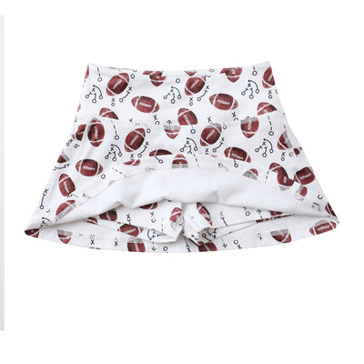 White Football Tennis Skort
