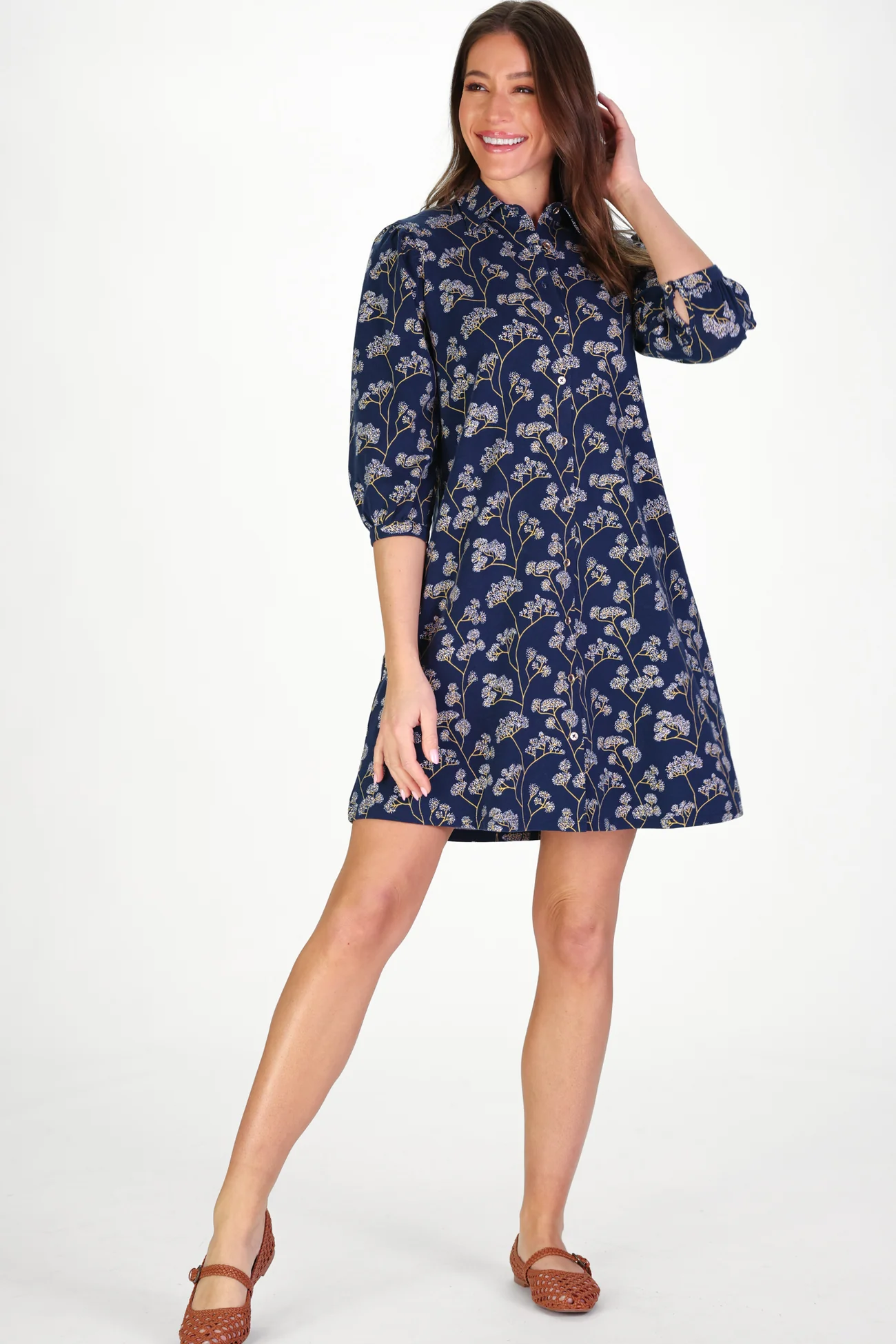 Ashlynn Dress in Navy Grove