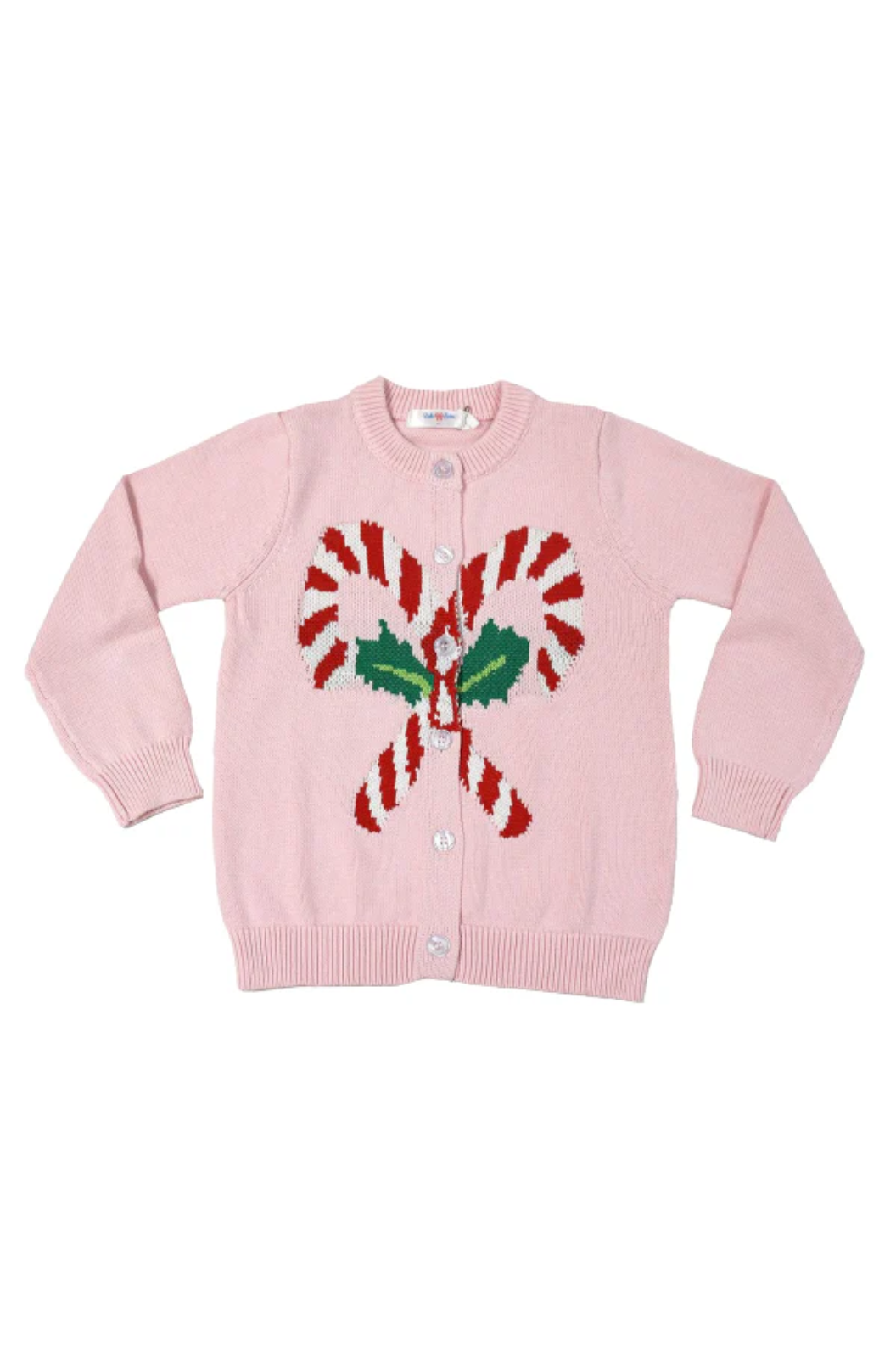 Pink Candy Cane Knit Cardigan