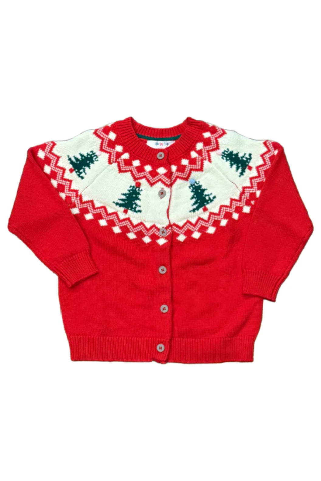 Red Christmas Tree Cardigan