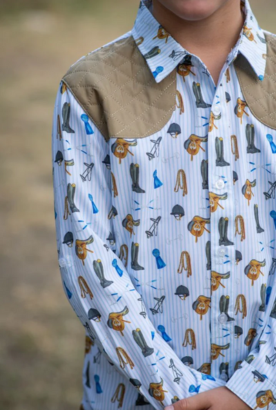 Equestrian Tack Long Sleeve Shirt