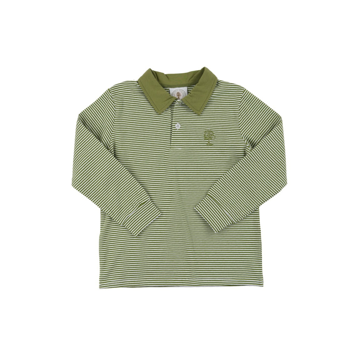 Sage Stripe Boys Porter Polo