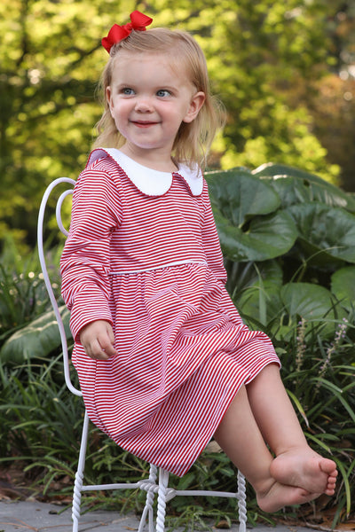 Claire Dress- Red Stripe