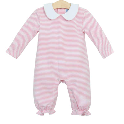 Claire Romper- Pink Stripe
