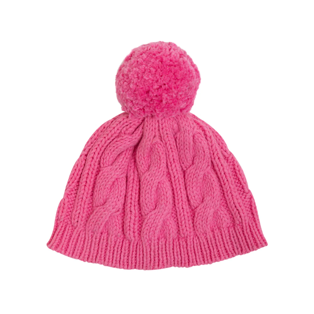 Collins Cable Knit Hat - Hamptons Hot Pink