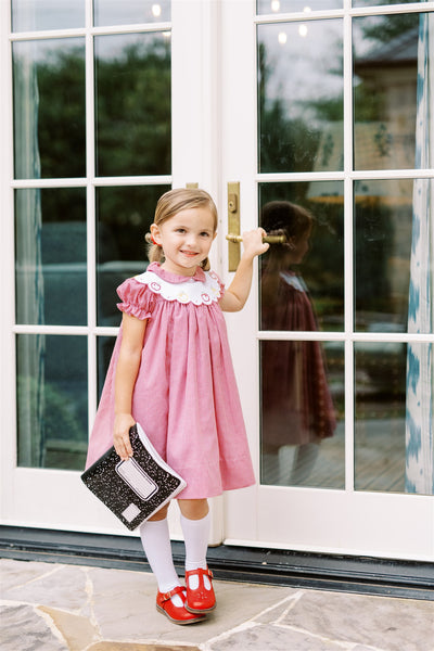 Crispin Apple Scallop Dress