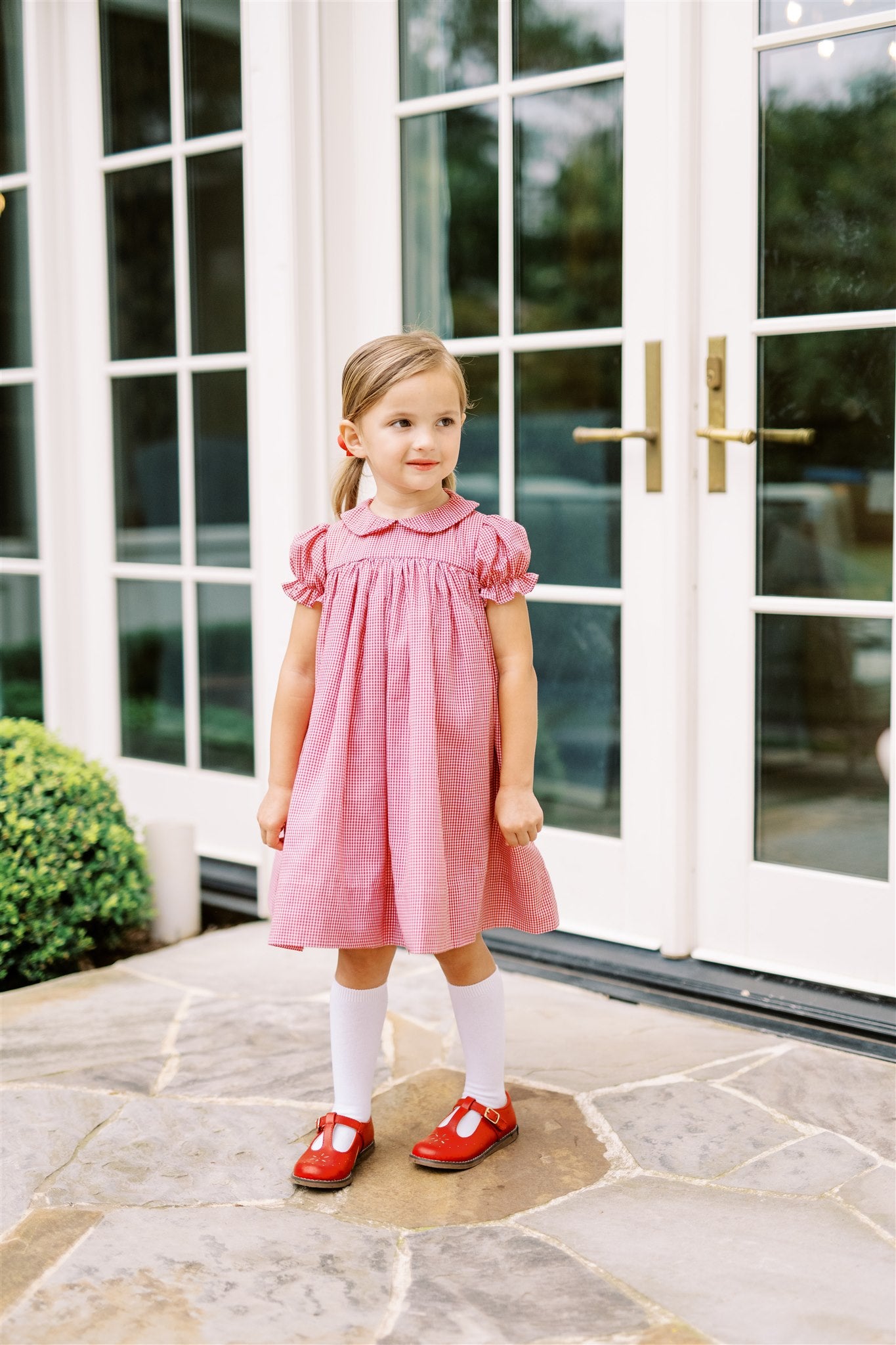 Crispin Apple Scallop Dress