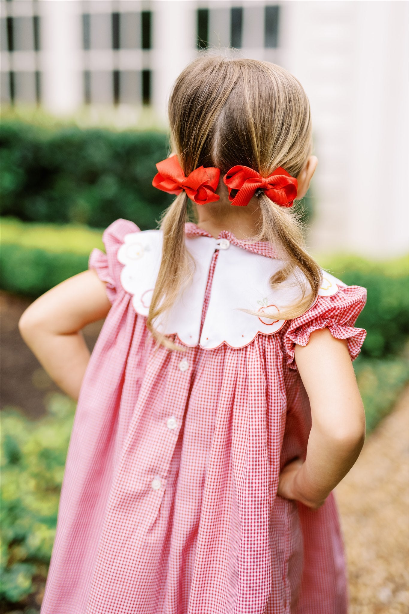Crispin Apple Scallop Dress