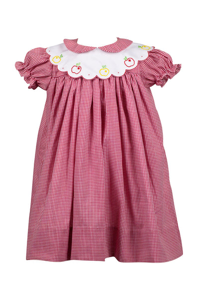 Crispin Apple Scallop Dress