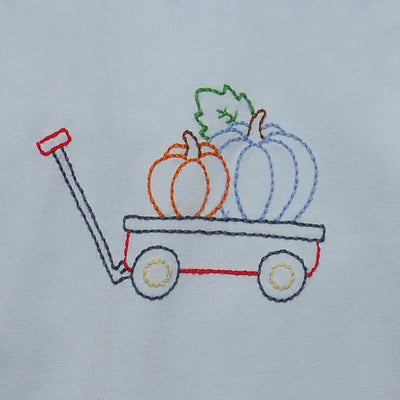 Brady Short Set - Pumpkins - Blue