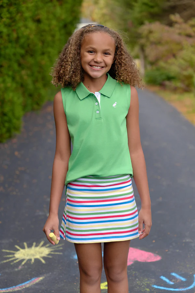 Sleeveless Anna Price Polo Gibson Island Green with Worth Avenue White Stork