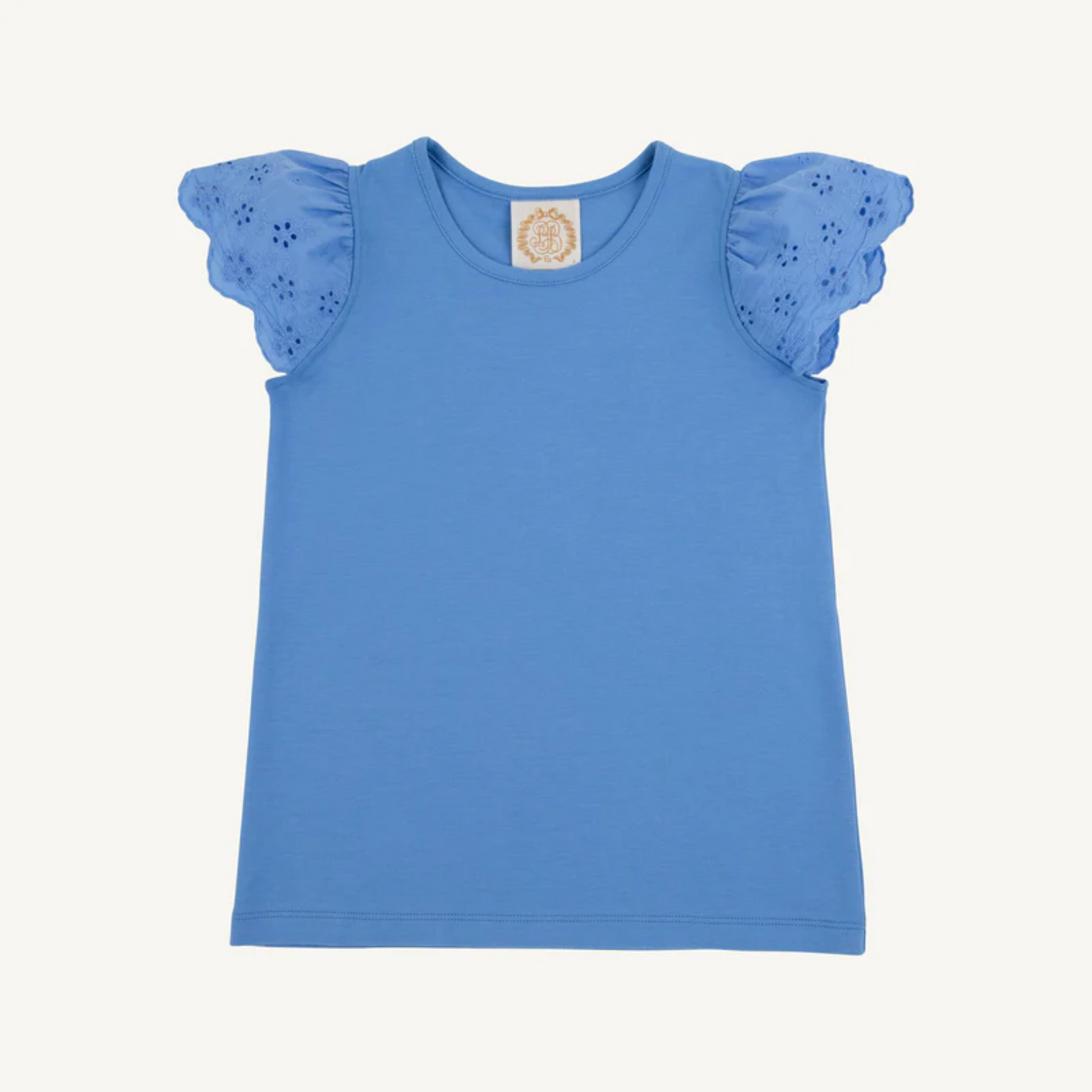 Ellen's Eyelet Top - Bardados Blue