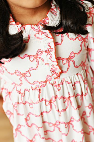 Red Bows Butterknit Lounge Dress