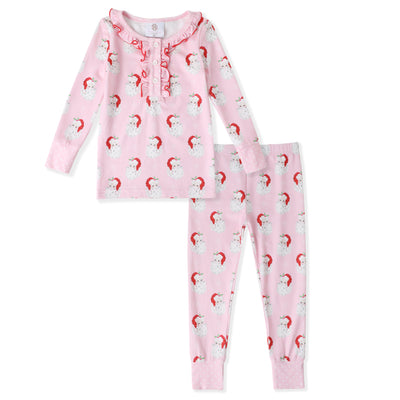 Santa Baby Pink Butterknit 2 PC Pajama
