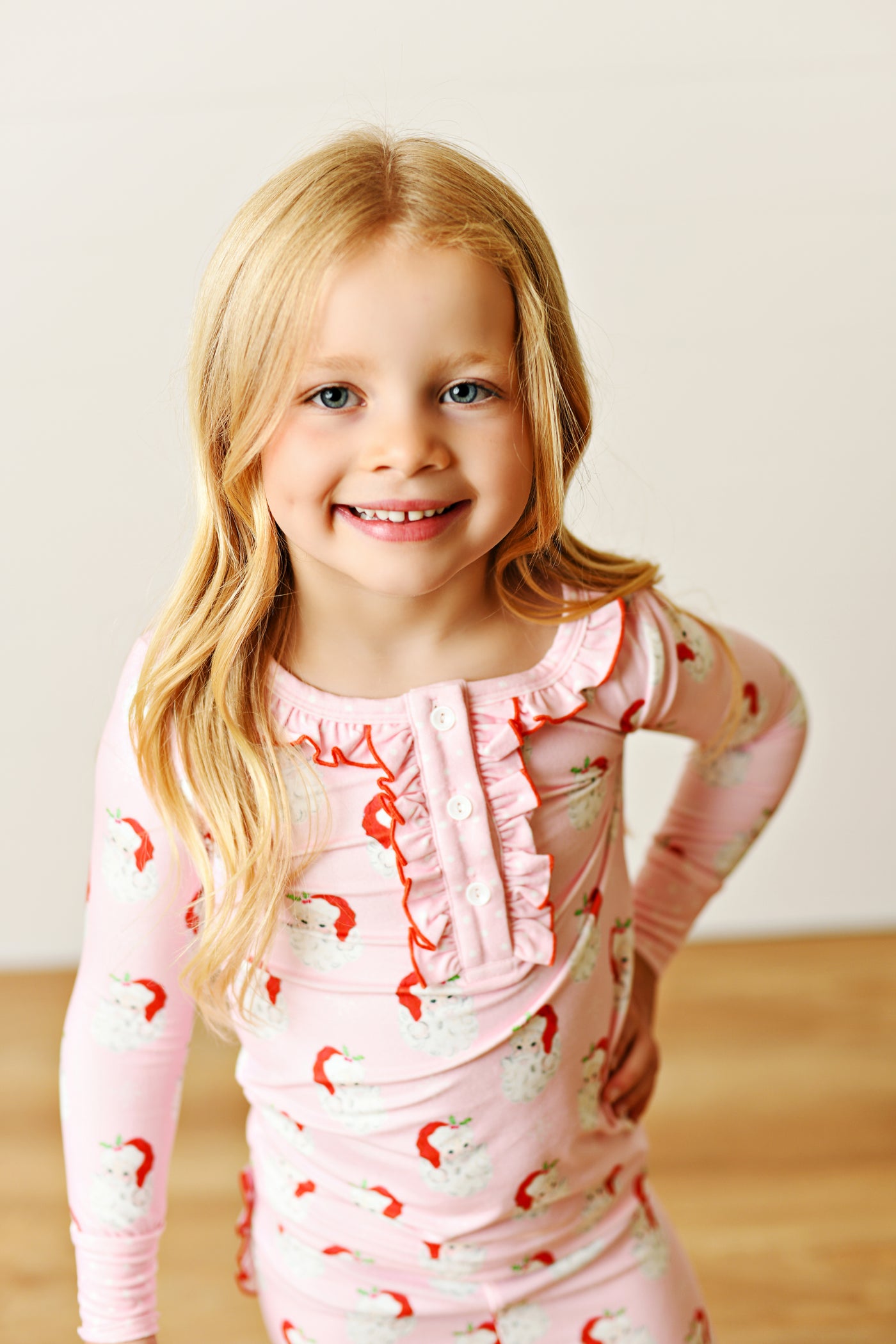 Santa Baby Pink Butterknit 2 PC Pajama