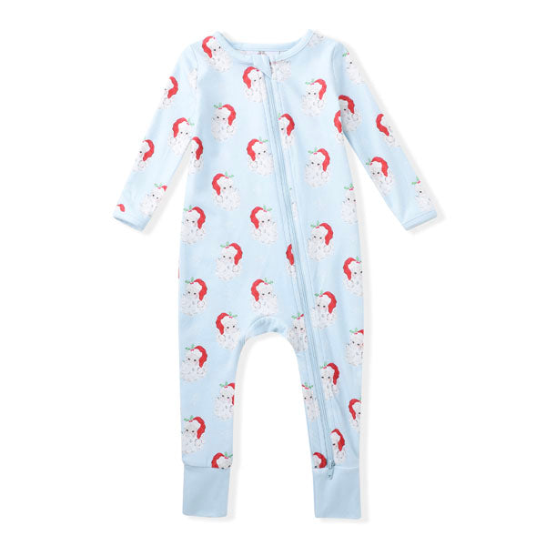 Santa Baby Blue Butterknit Layette
