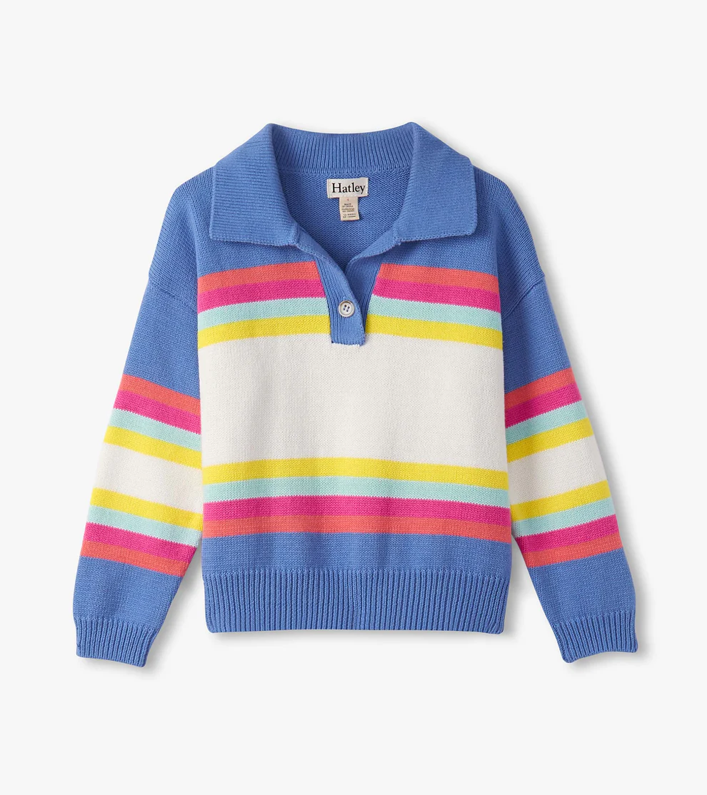 Royal Colourblock Johnny Collar Sweater
