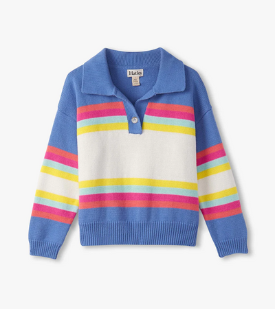 Royal Colourblock Johnny Collar Sweater