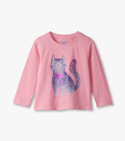 Girls Kitty Graphic T-Shirt and Legging Set