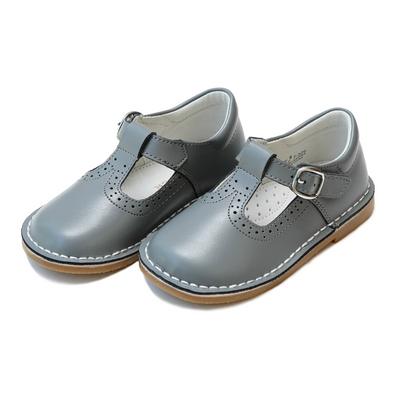 Frances Perforated T-Strap MJ - Grey