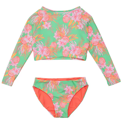 Coastal Shells Sustainable Crop LS Rash Top Set