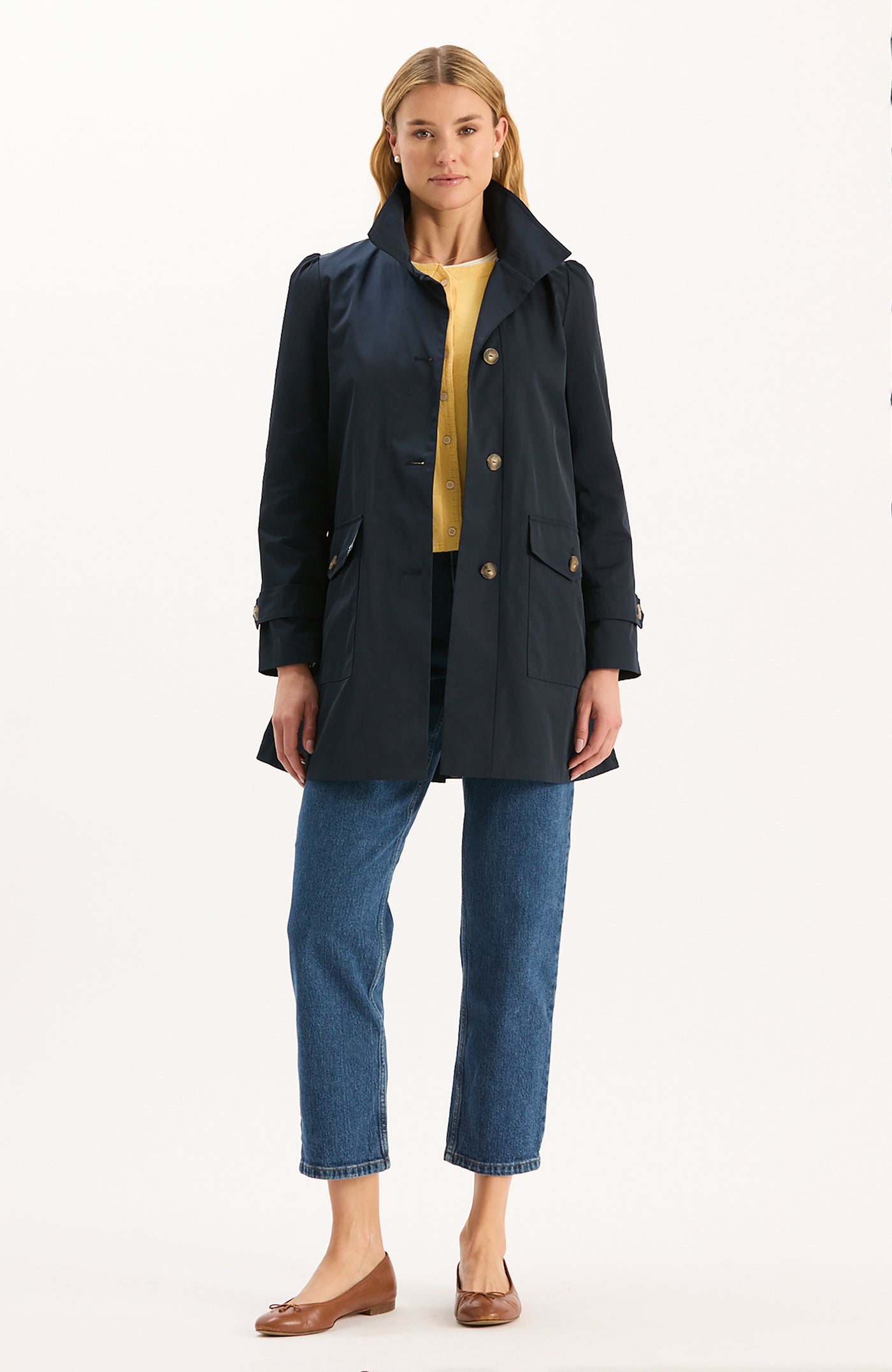 Sutton Water Repellent Trench - Mid Navy