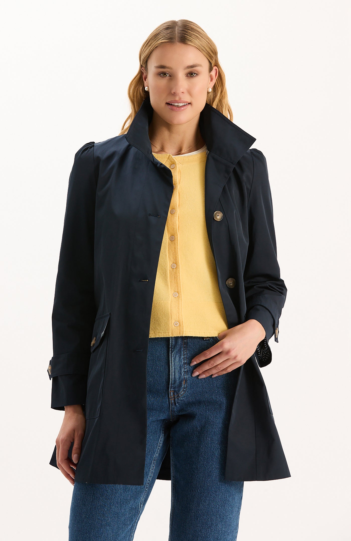 Sutton Water Repellent Trench - Mid Navy