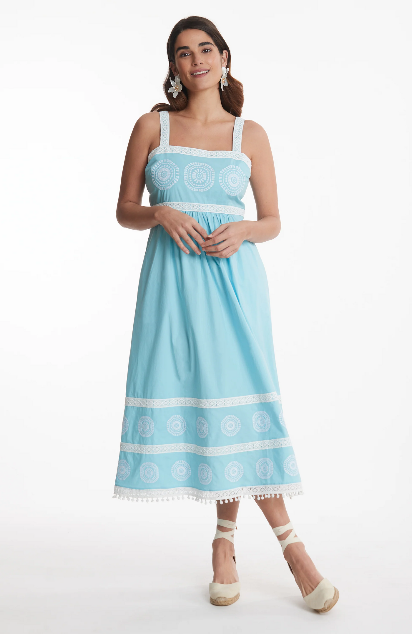 Candie Embroidered Midi Dress