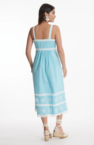 Candie Embroidered Midi Dress