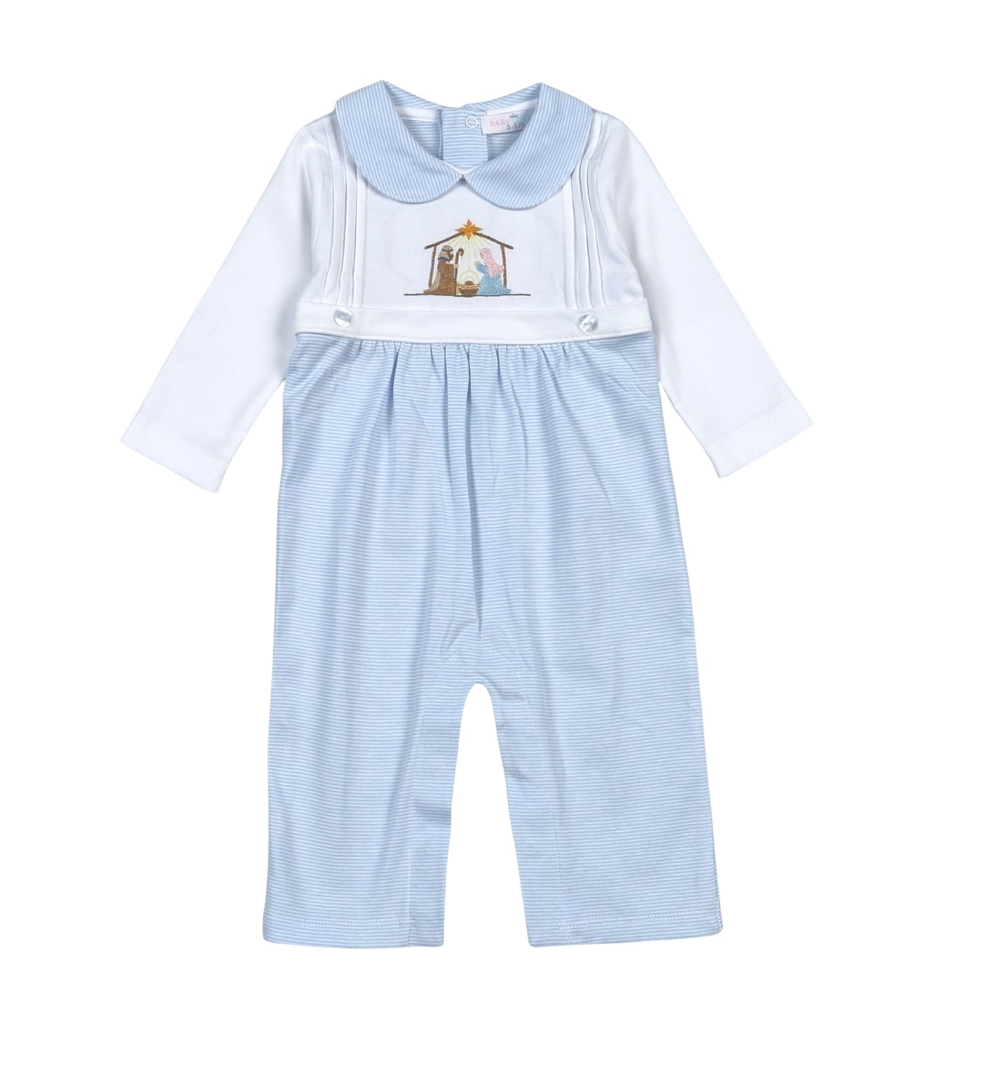 Blue Holy Night Hand Embroidered Romper
