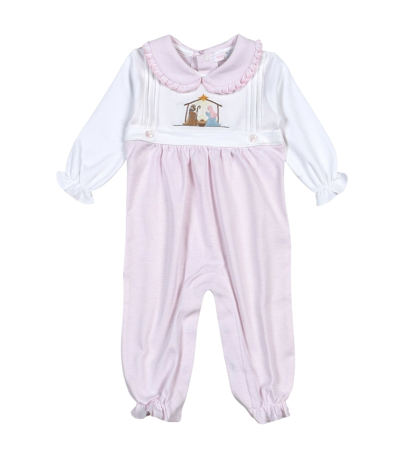 Pink Holy Night Hand Embroidered Romper