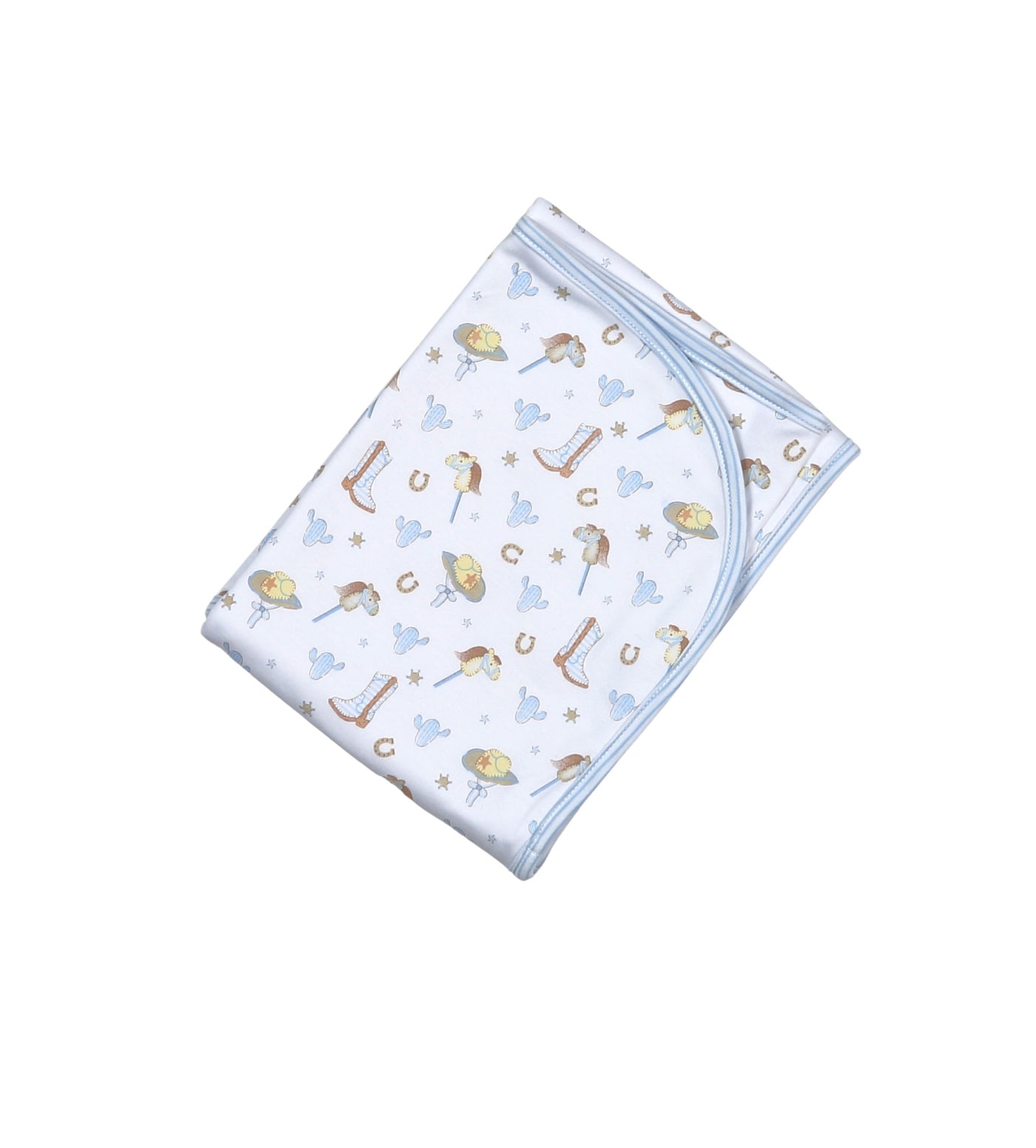 Howdy Baby Pima Receiving Blanket
