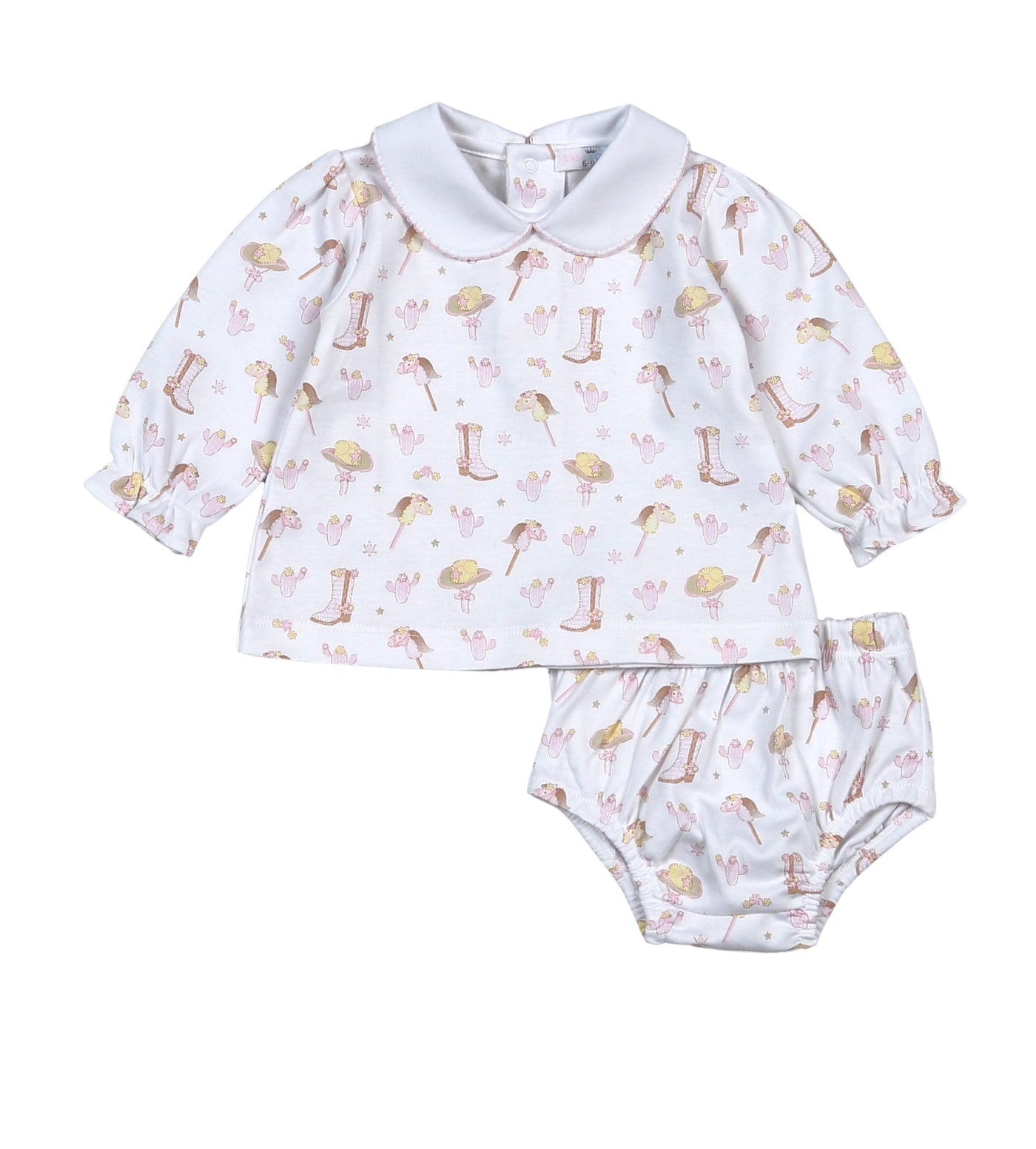 Howdy Baby Girl's Pima Diaper Cover Set