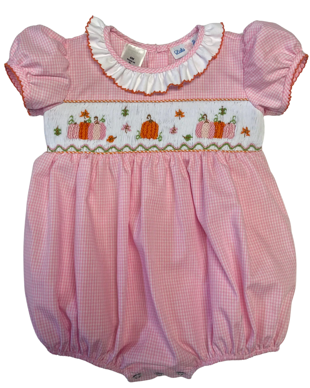 Rosie Pumpkin Smocked Waist Bubble