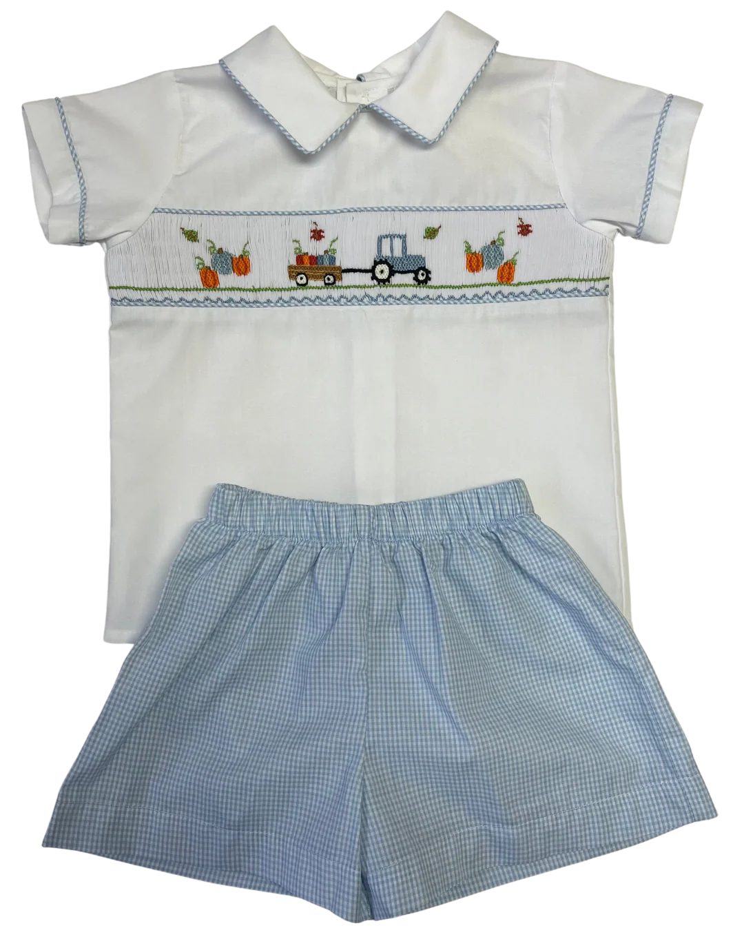 Drew Pumpkin Embroidered Short Set