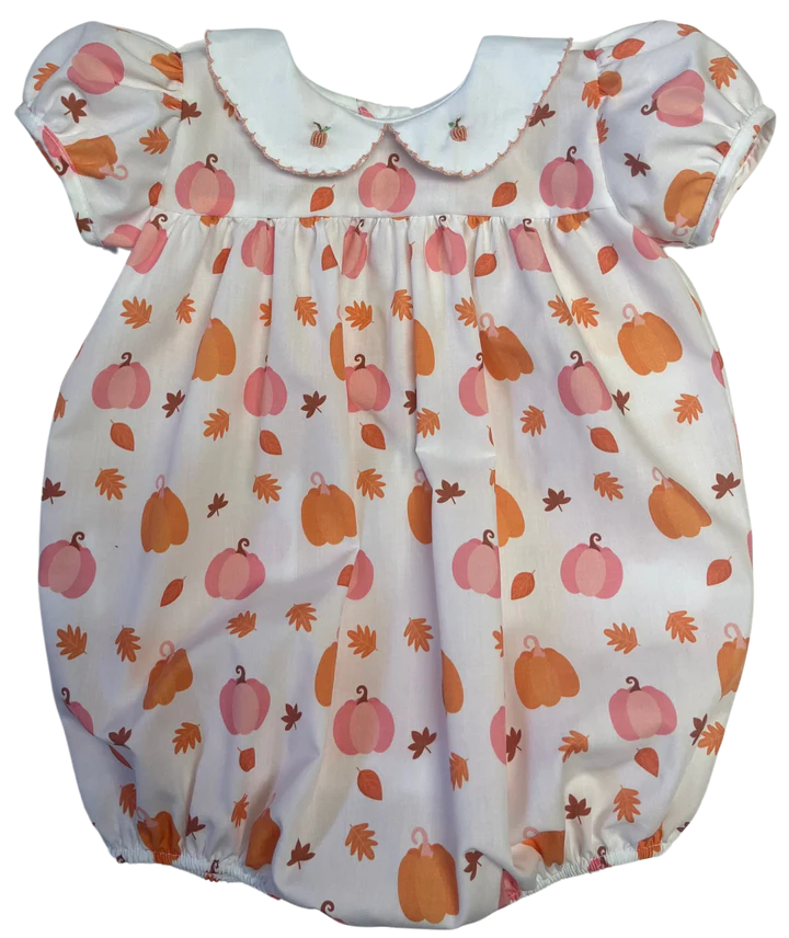 Kelly Pumpkin Print Collared Bubble