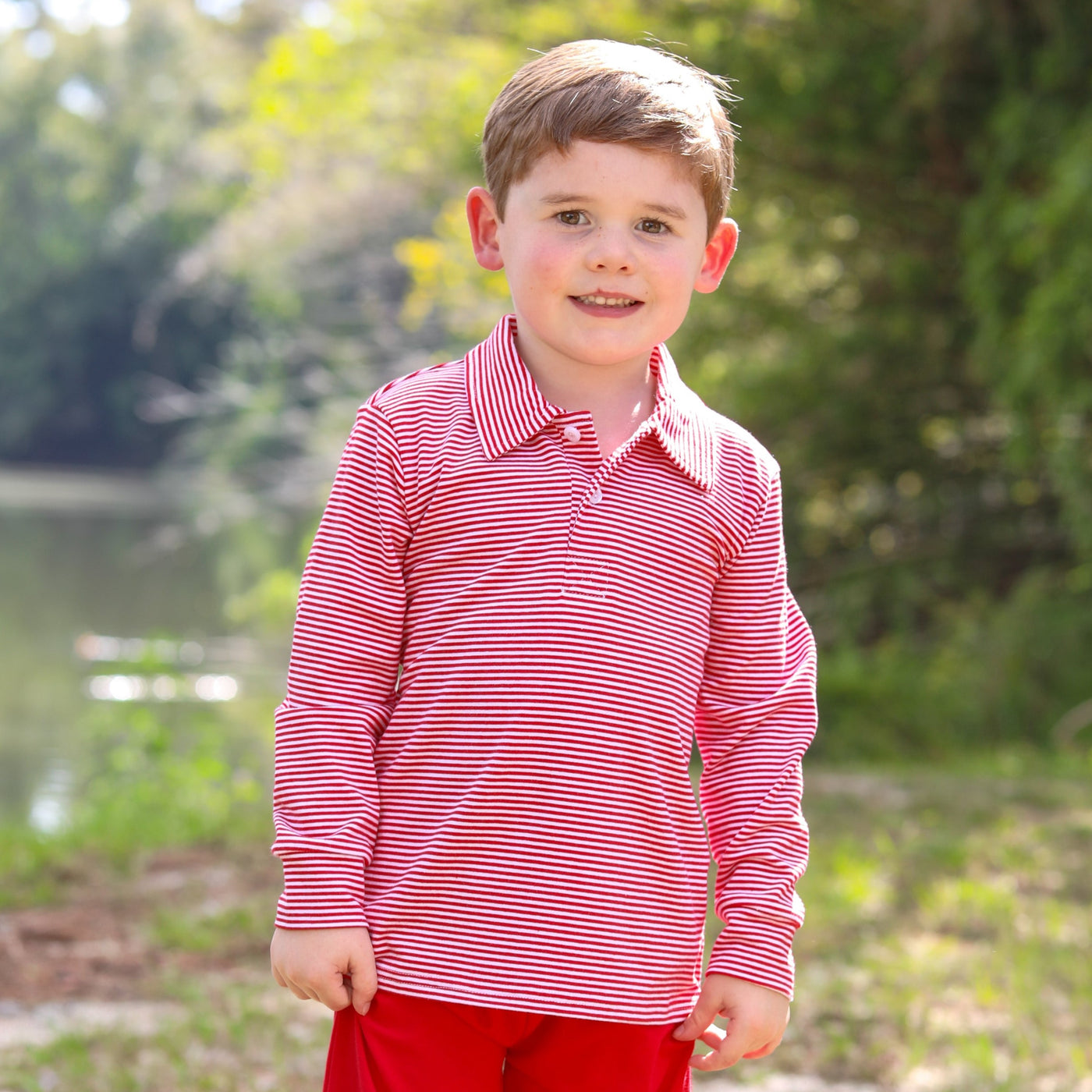 Jackson Polo- Red Stripe