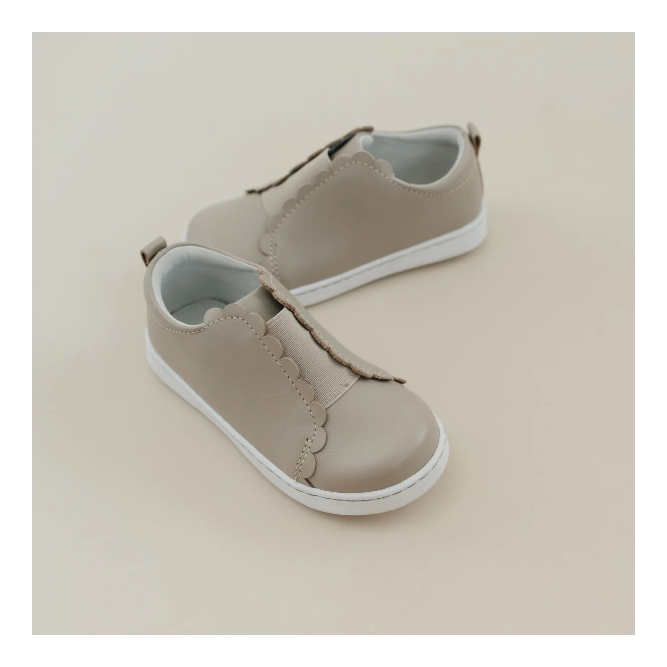 Phoebe Elastic Slip On - ALMOND