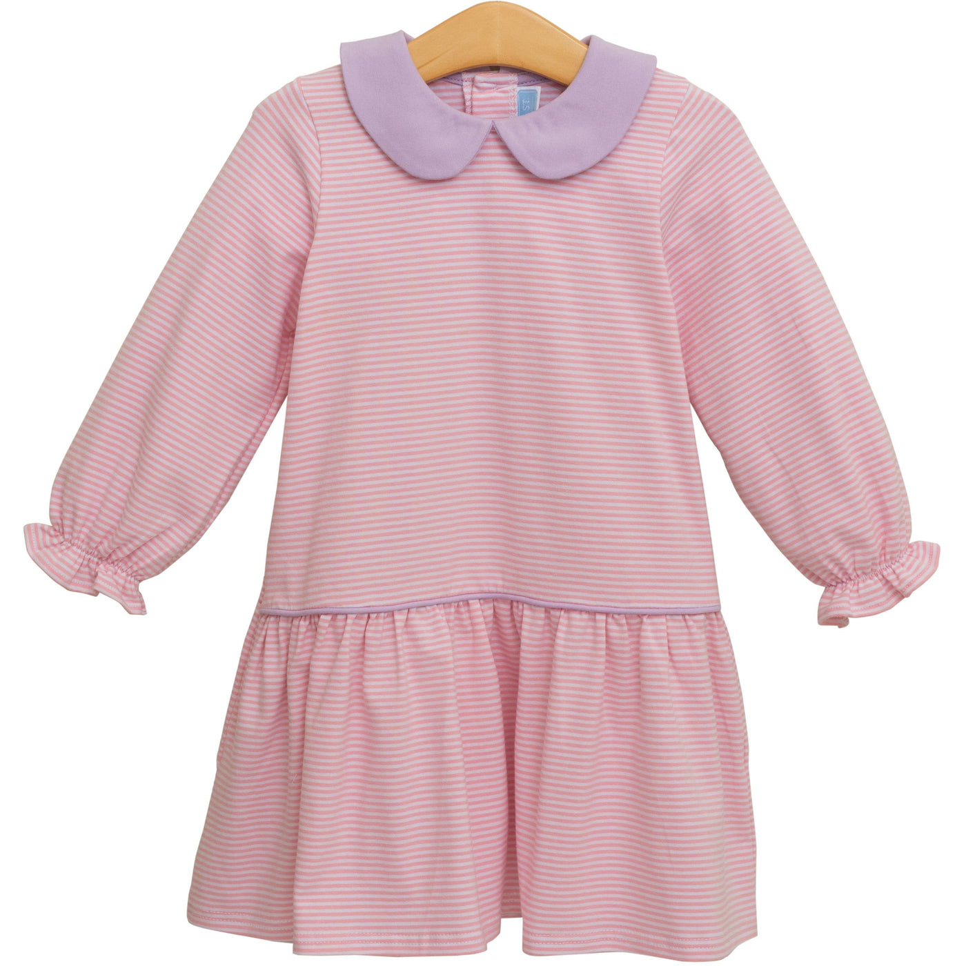 Katherine Dress- Light Pink Stripe/Lavender
