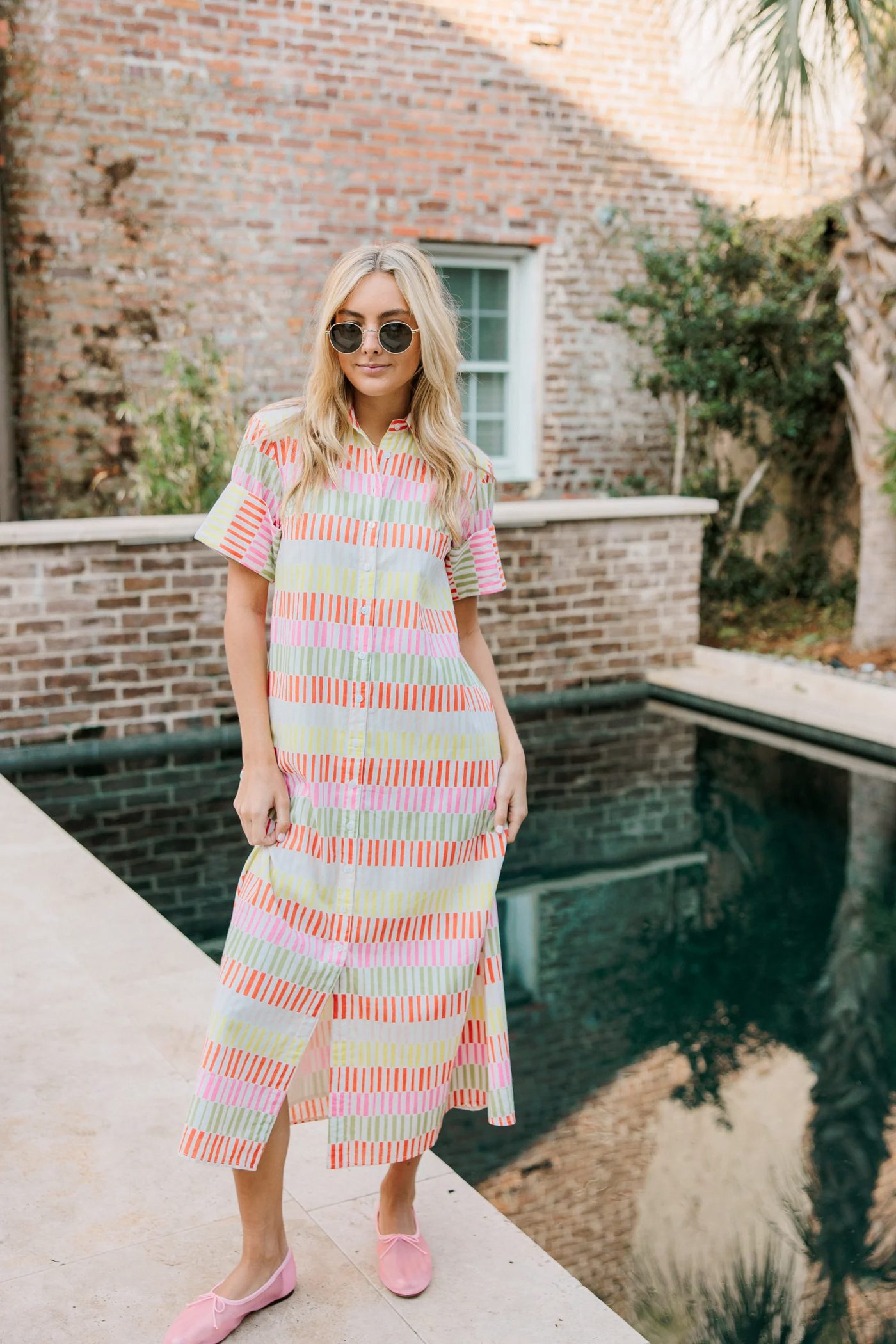 Gibbons Dress, Sherbert Stripe