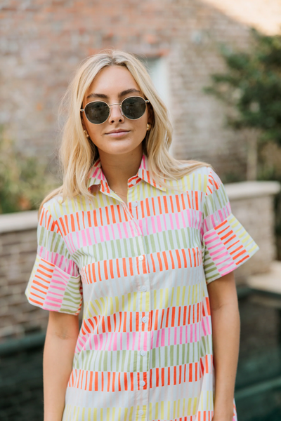 Gibbons Dress, Sherbert Stripe