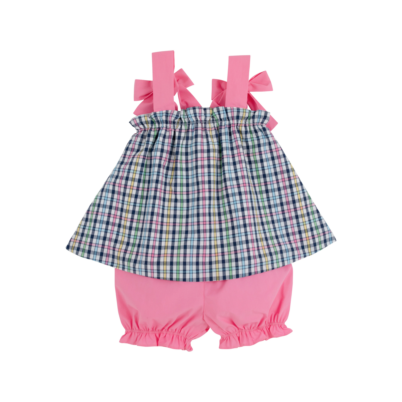 Lainey's Little Set Pier Pointe Plaid with Hamptons Hot Pink