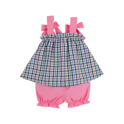Lainey's Little Set Pier Pointe Plaid with Hamptons Hot Pink