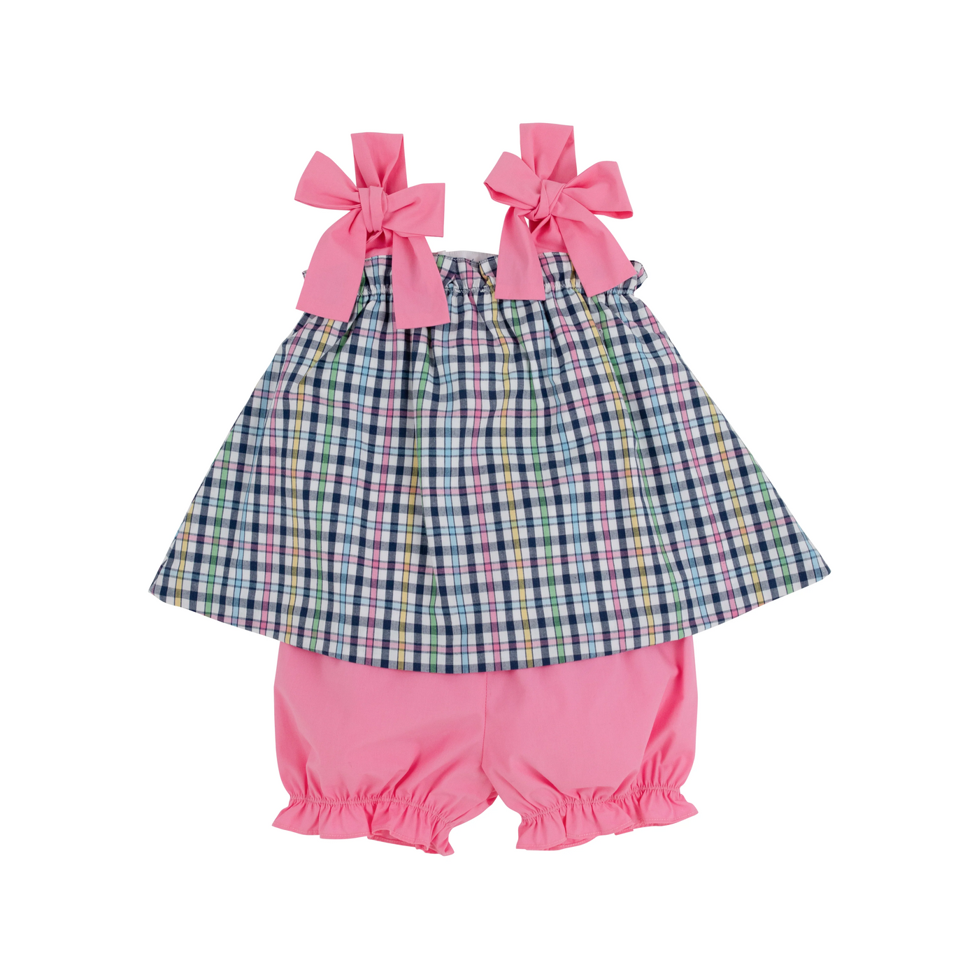 Lainey's Little Set Pier Pointe Plaid with Hamptons Hot Pink