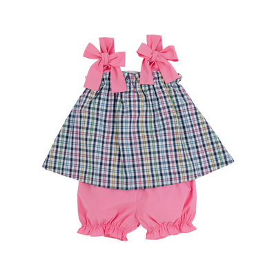 Lainey's Little Set Pier Pointe Plaid with Hamptons Hot Pink