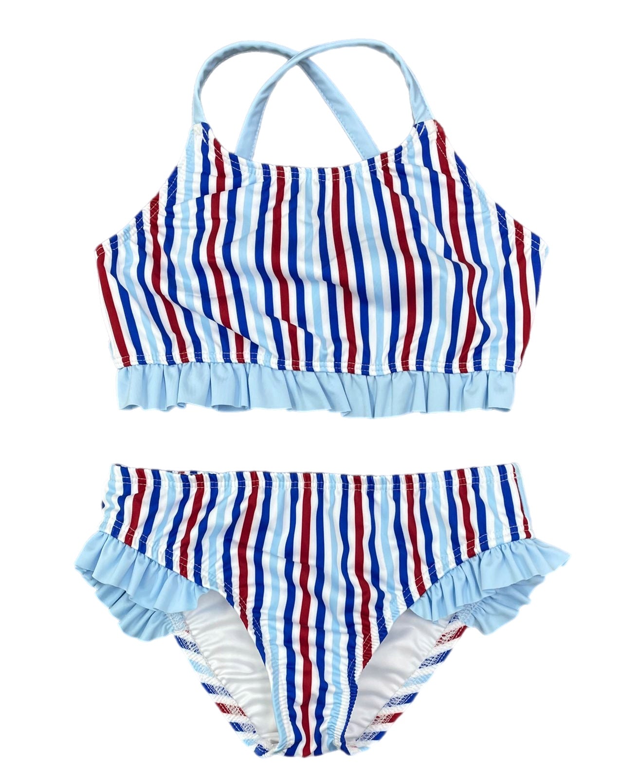Patriotic Stripe Lila Two-Piece